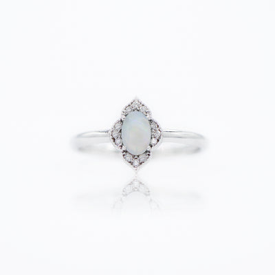 anello aida opale bianco taya jewels